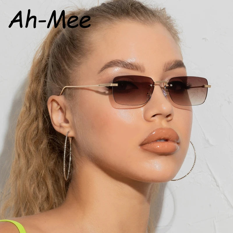 Rimless Retro Punk Sunglasses