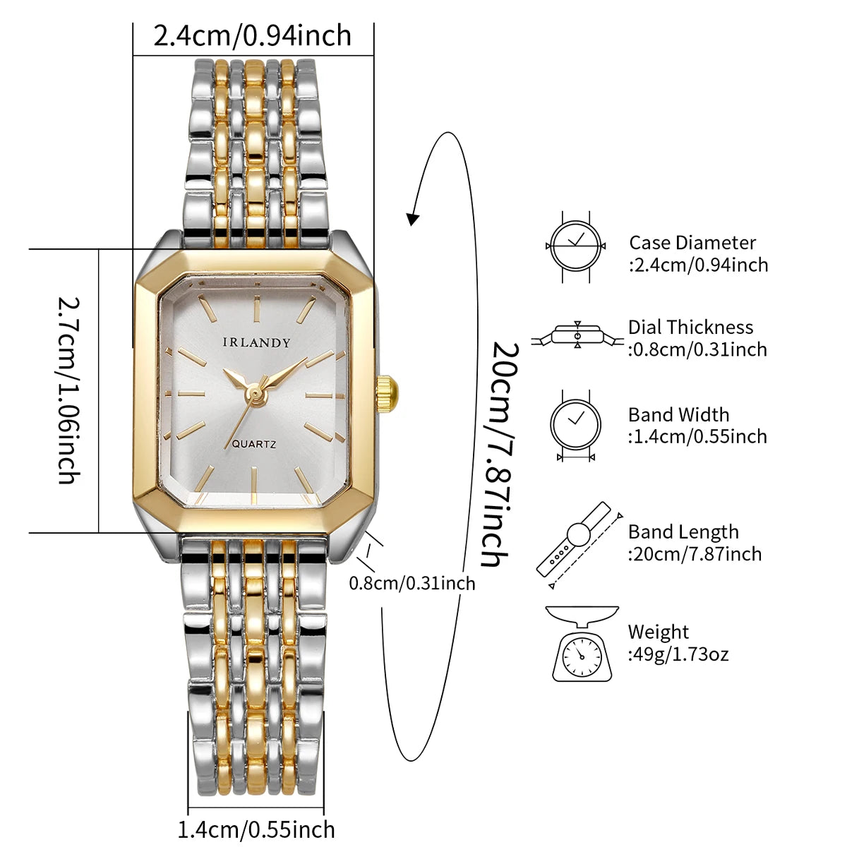 Elegance Recta Steel Women’s Watch